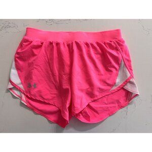 Under Armour Shorts Women’s XS Hot Pink With Liner Loose Heat Gear Running Neon